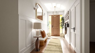 Organic Modern, Warm Transitional Entryway by Havenly Interior Designer Montserrat