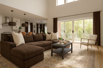 Organic Modern, Warm Transitional Living Room by Havenly Interior Designer Jessica