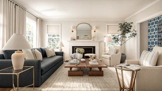 Transitional, Classic Coastal, Traditional Charm Living Room by Havenly Interior Designer Malena
