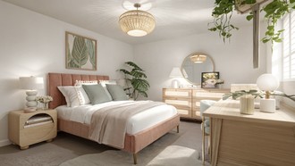 Modern, Eclectic, Bohemian, Global, Midcentury Modern, Organic Modern Bedroom by Havenly Interior Designer Lauren