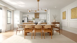 Inspired Modern, Organic Modern, Warm Transitional Dining Room by Havenly Interior Designer Montserrat