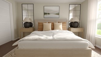 Organic Modern, Warm Transitional Bedroom by Havenly Interior Designer Tabitha