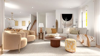 Inspired Modern, Organic Modern, Warm Transitional Living Room by Havenly Interior Designer Montserrat
