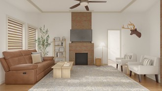 Coastal, Farmhouse, Transitional, California Cool Living Room by Havenly Interior Designer Andrea