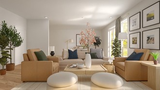 Organic Modern, Warm Transitional Living Room by Havenly Interior Designer Sofia