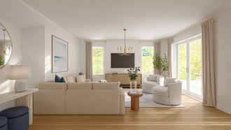 Coastal, Traditional Living Room by Havenly Interior Designer Jacqueline