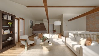 Modern, Transitional, Inspired Modern, Warm Transitional Living Room by Havenly Interior Designer Vanessa