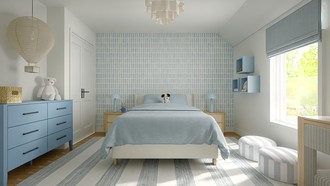 Coastal, Preppy, Scandinavian Bedroom by Havenly Interior Designer Abigail