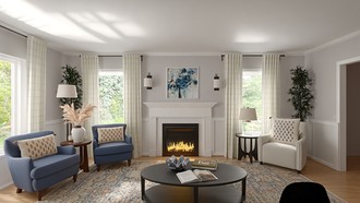 Contemporary, Classic, Warm Transitional Living Room by Havenly Interior Designer Maria