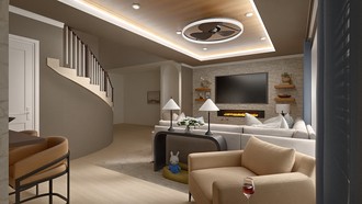 Modern, Traditional, Warm Transitional Living Room by Havenly Interior Designer Silver