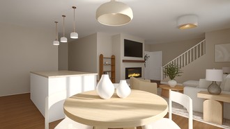 Contemporary, Modern, Contemporary Luxe, Midcentury Scandi, Organic Modern, California Cool, Warm Transitional Dining Room by Havenly Interior Designer Danie