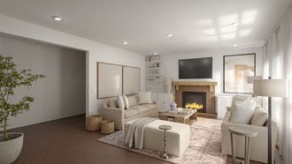 Warm Transitional Living Room by Havenly Interior Designer Jean