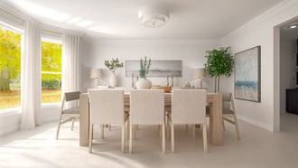Warm Transitional Dining Room by Havenly Interior Designer Montserrat