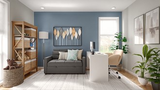 Modern, Midcentury Modern Office by Havenly Interior Designer Shadnaz