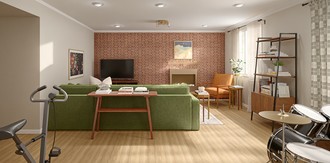 Warm Transitional Living Room by Havenly Interior Designer Sunali