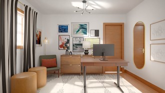 Midcentury Modern, Organic Modern Office by Havenly Interior Designer Courtney