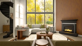 Transitional, Warm Transitional Living Room by Havenly Interior Designer Paula