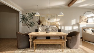 Farmhouse, Warm Transitional, Modern Cottage Dining Room by Havenly Interior Designer Malena