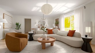 Inspired Modern, Contemporary Luxe, Warm Transitional Living Room by Havenly Interior Designer Montserrat