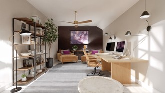Contemporary, Library, Artful Eclectic Office by Havenly Interior Designer Gabriela