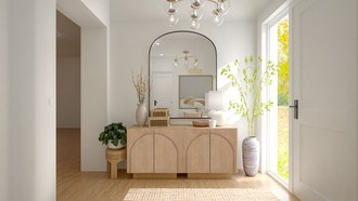 Inspired Modern, Warm Transitional Entryway by Havenly Interior Designer Montserrat