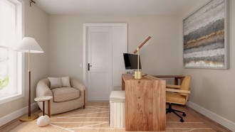 Contemporary, Eclectic, Transitional, Organic Modern, Warm Transitional Office by Havenly Interior Designer Gabriela