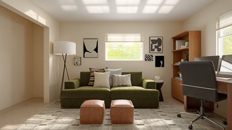 Midcentury Scandi, Organic Modern Office by Havenly Interior Designer Brooke