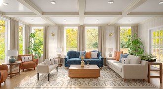 Artful Eclectic Living Room by Havenly Interior Designer Sandra