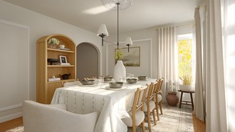 Warm Transitional Dining Room by Havenly Interior Designer Paola