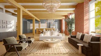 Modern, Glam, Vintage, Midcentury Modern, Contemporary Luxe, Midcentury Scandi Living Room by Havenly Interior Designer Zehra