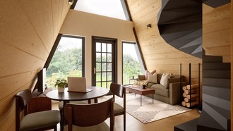 Contemporary, Modern, Industrial, Midcentury Scandi Living Room by Havenly Interior Designer Constanza