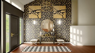 Glam, Contemporary Luxe Entryway by Havenly Interior Designer Katerina