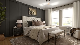 Contemporary, Warm Transitional Bedroom by Havenly Interior Designer Emilee