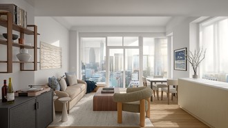 Scandinavian, Organic Modern, Warm Transitional Living Room by Havenly Interior Designer Samantha