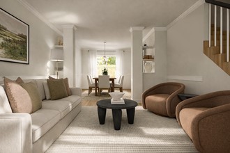 Warm Transitional Living Room by Havenly Interior Designer Jessica