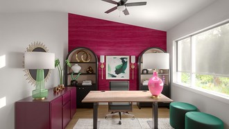Glam, Inspired Modern, California Cool Office by Havenly Interior Designer Courtney