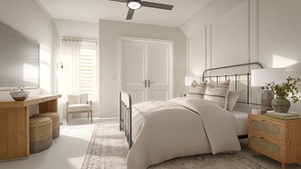 Warm Transitional Bedroom by Havenly Interior Designer Kayla