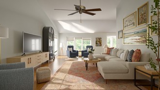 Traditional, Transitional, Global Living Room by Havenly Interior Designer Elisa