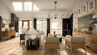 Rustic, Transitional, Vintage Living Room by Havenly Interior Designer Malena