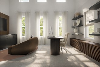 Parisian Modern, Contemporary Luxe Office by Havenly Interior Designer Jessica