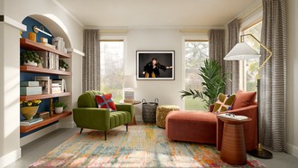 Eclectic, Midcentury Modern, Artful Eclectic Reading Room by Havenly Interior Designer Katerina
