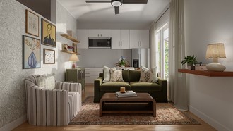 Eclectic, Modern Cottage, Artful Eclectic Living Room by Havenly Interior Designer Tania