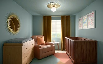Eclectic, Midcentury Modern Nursery by Havenly Interior Designer Rachel
