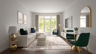 Contemporary, Modern, Glam Living Room by Havenly Interior Designer Angie