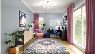 Modern, Eclectic, Glam Office by Havenly Interior Designer Katerina