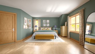 Modern, Artful Eclectic Bedroom by Havenly Interior Designer Ivan