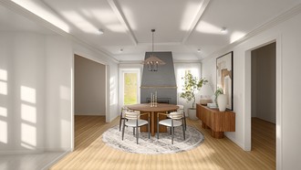 Modern, Warm Transitional Dining Room by Havenly Interior Designer Jean