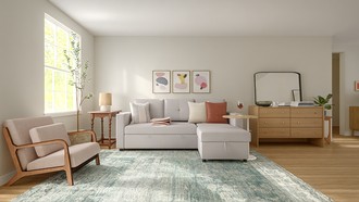 Vintage, Artful Eclectic Living Room by Havenly Interior Designer Abigail