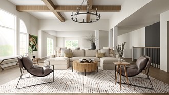 Contemporary, Industrial, Farmhouse Living Room by Havenly Interior Designer Angelica