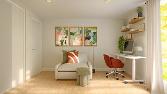 Contemporary, Modern, Warm Transitional Office by Havenly Interior Designer Sofia